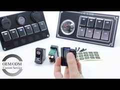 Dc 12v / 24v Interruptor de rocker automotriz de aluminio 5 pin