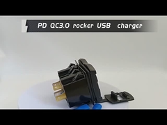 12v 24v USB Cargador Rocker Interruptor de carga rápida enchufe impermeable rápida doble Pd Qc3.0 para coches barco