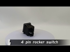 DC 12V 20A Push Button LED Panel de metal de aluminio plata 4PIN ON OFF Rocker Switch para el coche barco RV