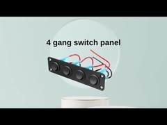 5 Panel de interruptores Gang Rocker 20A 3 pines de encendido y apagado 12V Green Toggle Switch para coches camiones barcos