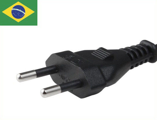 Cable de alimentación modificado para requisitos particulares del Brasil cable del cable de alimentación de CA del 1,5m/del 1,8m/de los 2m
