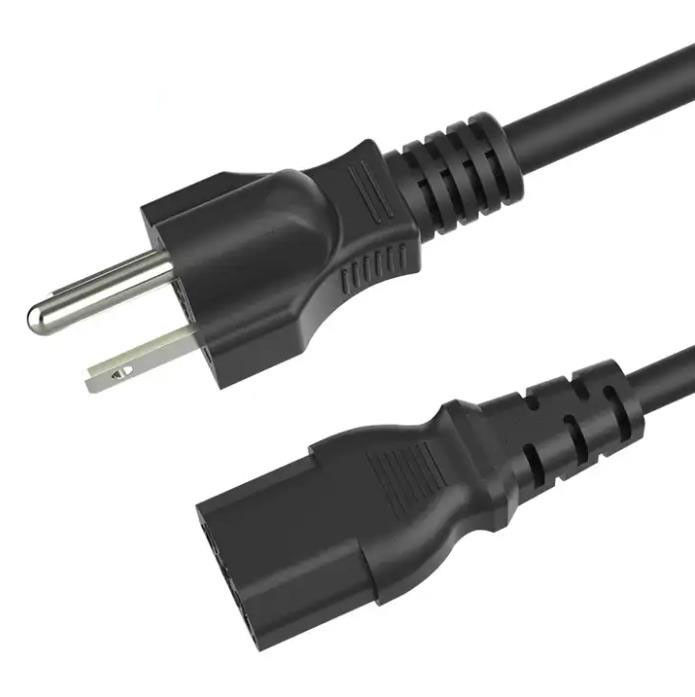 AWG del cable de transmisión de la extensión de los corazones del enchufe 3 de los cables de corriente alterna tres de 300V Japón 18