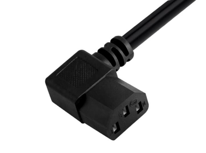 Cables de alimentación de CA de C13 Brasil Cable de ángulo recto del enchufe de 90 grados