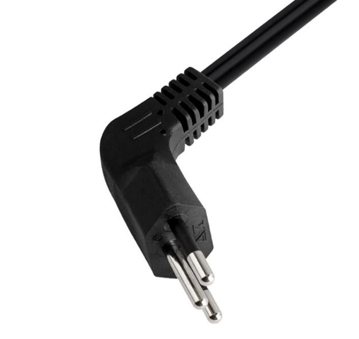 Cables de alimentación de CA de C13 Brasil Cable de ángulo recto del enchufe de 90 grados