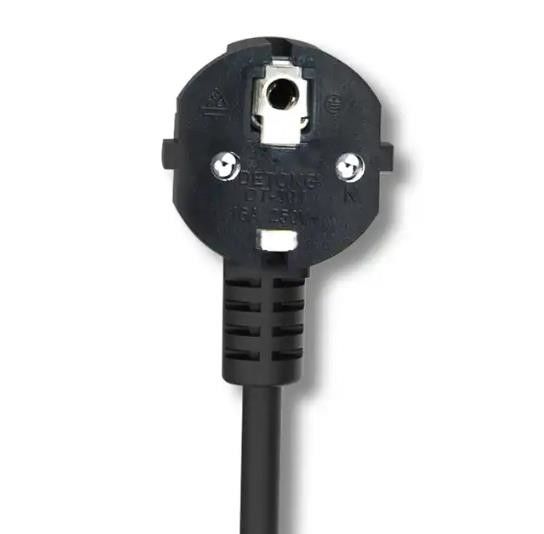 Enchufe los cables eléctricos rectos ligeros europeos del IEC C13 de los cables de corriente alterna 250V