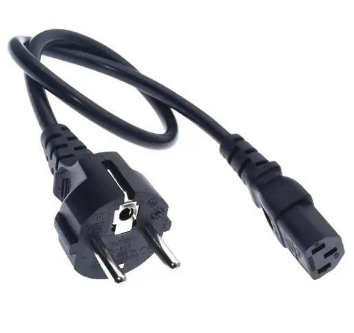 Enchufe los cables eléctricos rectos ligeros europeos del IEC C13 de los cables de corriente alterna 250V