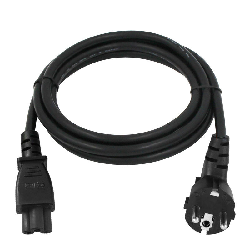 Enchufe los cables eléctricos rectos ligeros europeos del IEC C13 de los cables de corriente alterna 250V