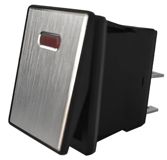 DC 12V 20A Push Button LED Panel metálico de aluminio 4PIN ON OFF Rocker Switch para el coche barco RV