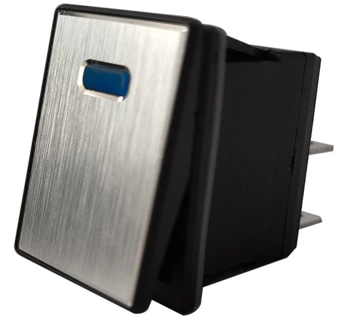 DC 12V 20A Push Button LED Panel metálico de aluminio 4PIN ON OFF Rocker Switch para el coche barco RV