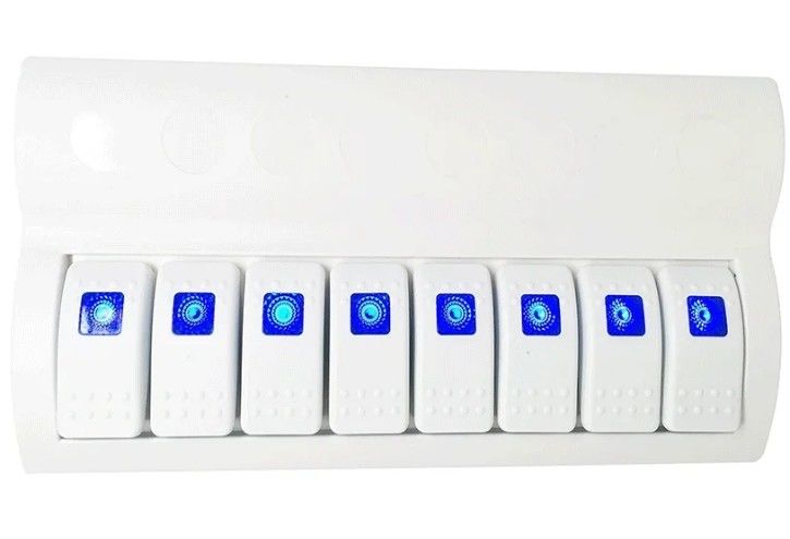 El panel de interruptores de la embarcación marina a prueba de explosiones 8 GANG con indicador LED ROCKER AUTO FUSIONES