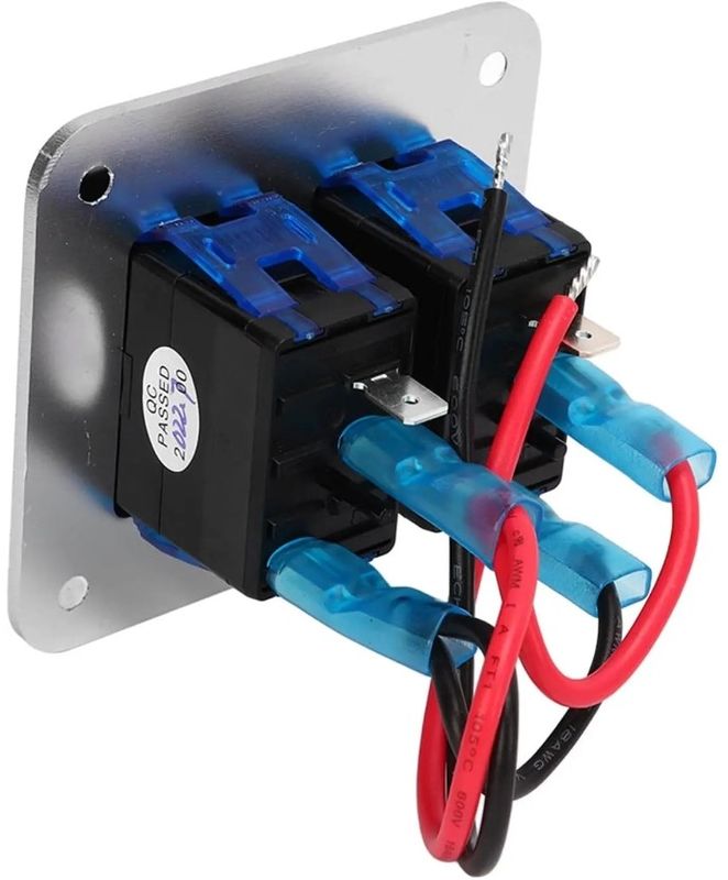 Panel de interruptor de cambio, panel de interruptor de rocker impermeable Universal UTV Barco pequeño rotor rotativo
