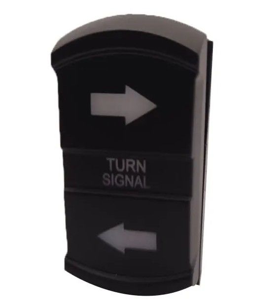 Nuevo estilo Icono de bricolaje personalizado DC 12V 7Pin ON-OFF LED Luz azul de giro de señal Rocker Interruptor para automóviles 4X4 camiones de barco