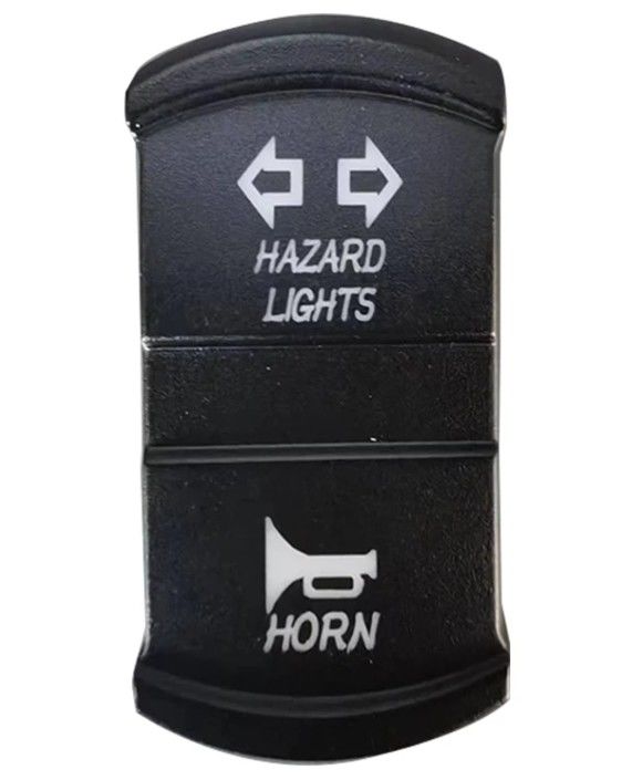 Nuevo estilo Icono de bricolaje personalizado DC 12V 7Pin ON-OFF LED Luz azul de giro de señal Rocker Interruptor para automóviles 4X4 camiones de barco