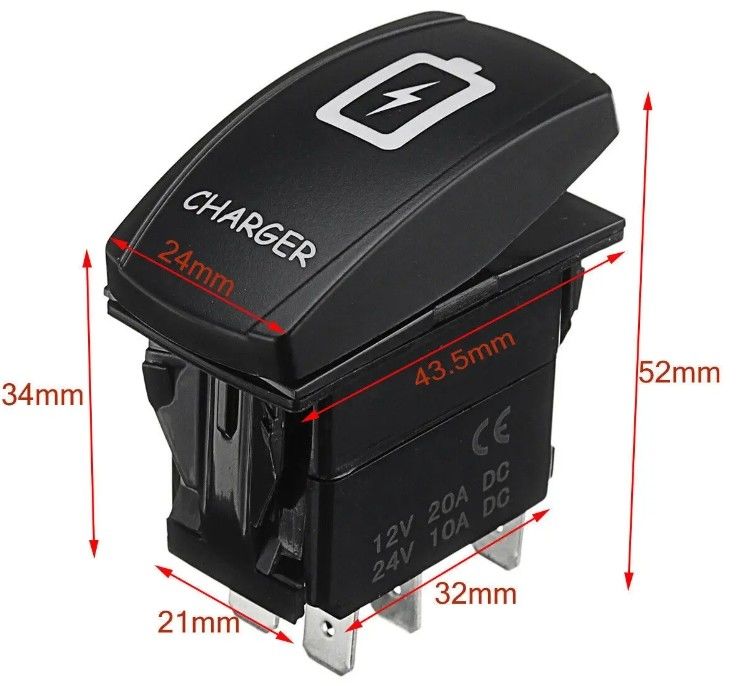 12V 24V Oem Símbolo personalizado Marine Led Impermeable 24 Volt Marine 4 Pin 5Pin Unoffon Rocker Switch