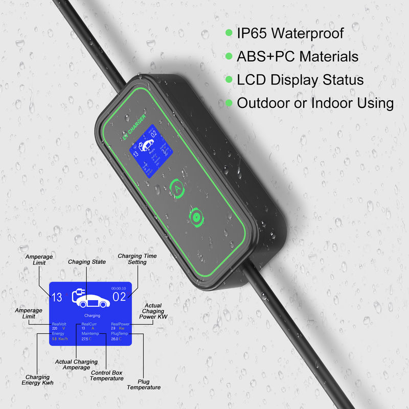 3.5KW 7KW 11KW Enchufe estándar europea Tipo2 Cable portátil de carga de CA para el hogar Cargador portátil de EV 7KW chaqueta Tpe