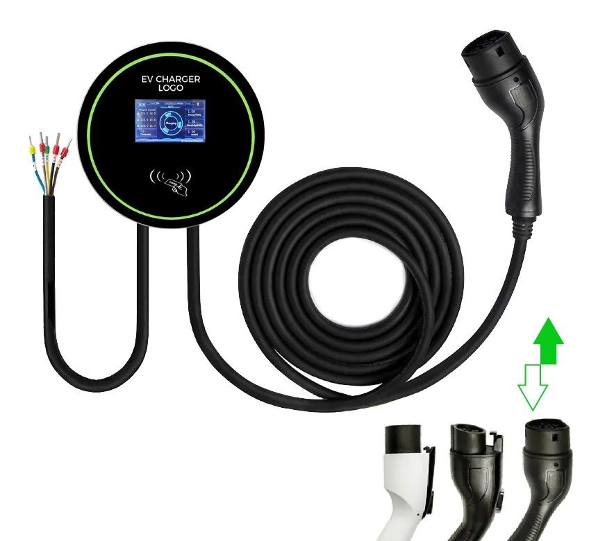 7kw 11kw 22kw AC EV Cargador tipo 2 Wallbox Estaciones de carga de vehículos eléctricos rápidos para automóviles