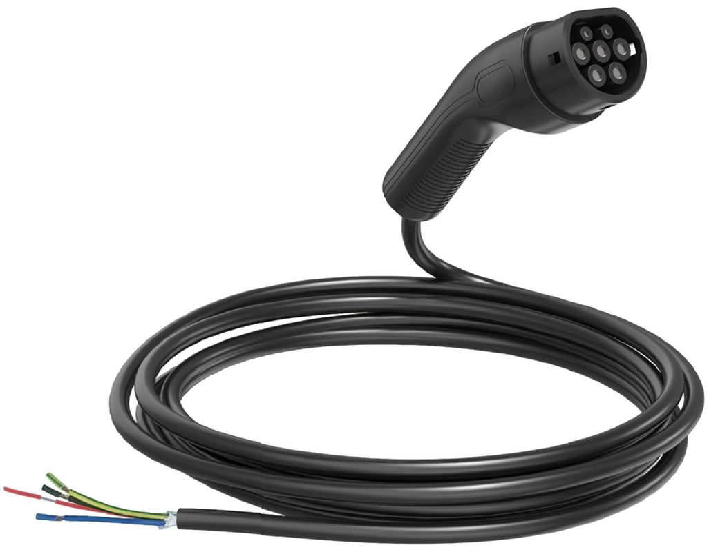 Tipo 2 cable de extensión del cordón del cargador del coche eléctrico monofásico 16A/32A