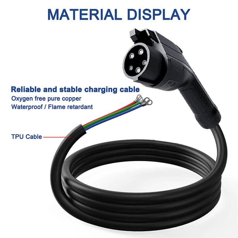 48A Corriente de 11kw Tipo1 J1772 Cable de carga de EV portátil Nivel 2 J1772 Cable de carga para automóviles