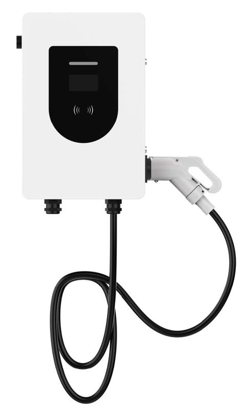 30kW IP54 CCS Cargador de vehículos eléctricos de corriente continua montado en la pared 4G Ethernet 5M CHAdeMO Estación de carga de vehículos eléctricos de corriente continua