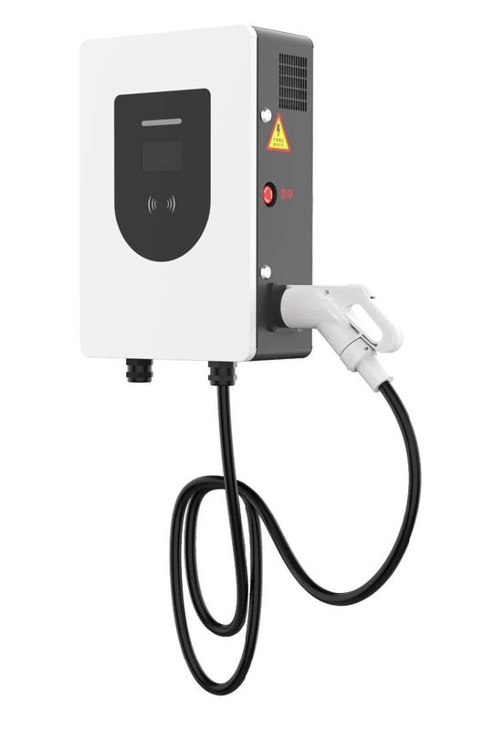30kW IP54 CCS Cargador de vehículos eléctricos de corriente continua montado en la pared 4G Ethernet 5M CHAdeMO Estación de carga de vehículos eléctricos de corriente continua