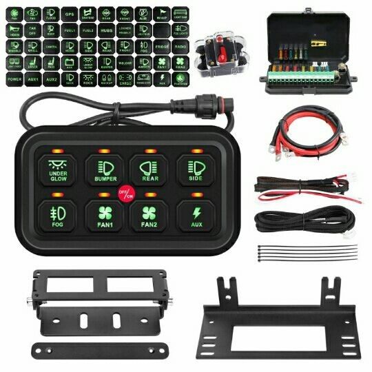 Material ABS 8 Panel de interruptor de banda de espadas 600w Tipo de interruptor combinado