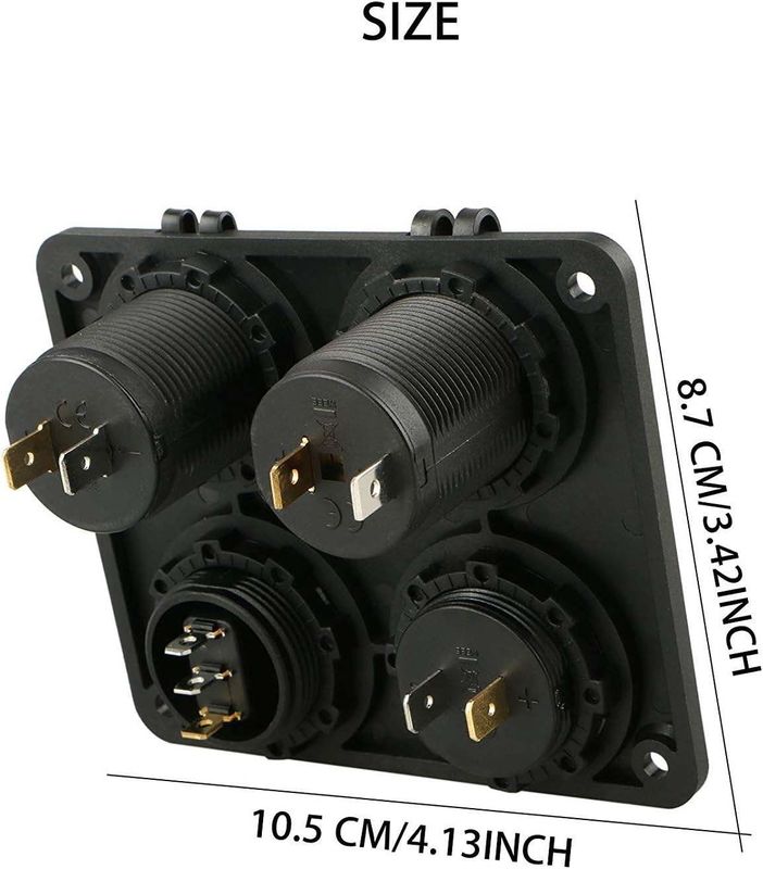 Panel de interruptor automotriz personalizado Enchufe de encendedor de cigarrillos y LED encendida