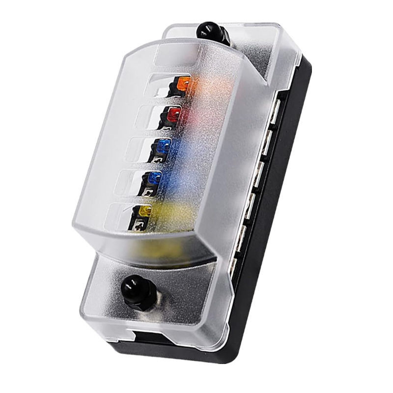Bloque de fusibles de 6 vías de 12V-24V DC con bus negativo Atc/Ato Cajas de fusibles automotrices estándar