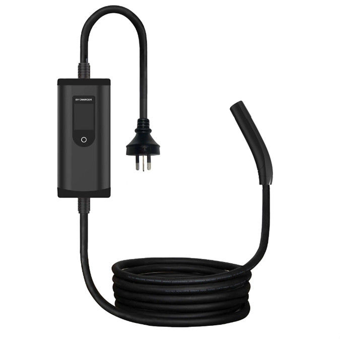 Tipo2 Tesla NACS 32A 7Kw Estación de carga Ev Cargador Ev portátil con pantalla ajustable