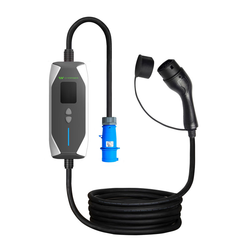 OEM ODM GBT 32A Carro eléctrico potable de 7KW cargador rápido de cargadores exteriores cargador de EV potable de 1 fase con cable de 5M