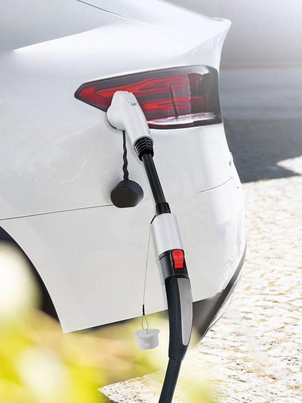Seguridad portátil 60A 250V Adaptador de cargador de Tesla a Tipo 1 EV con cable para cargador de automóviles eléctricos