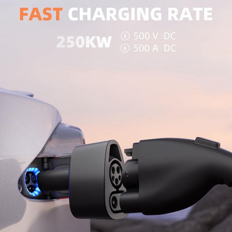 Carga rápida de CC J1772 CCS1 para el adaptador de carga de Tesla EV para el modelo S / X / 3 / Y de Tesla
