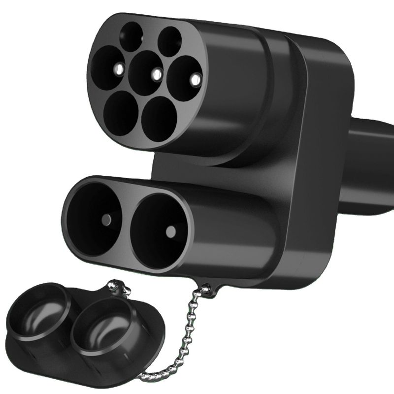 Europa CCS2 para cargar coches eléctricos de Tesla Adaptador de CC CCS2 para TESLA AC+DC