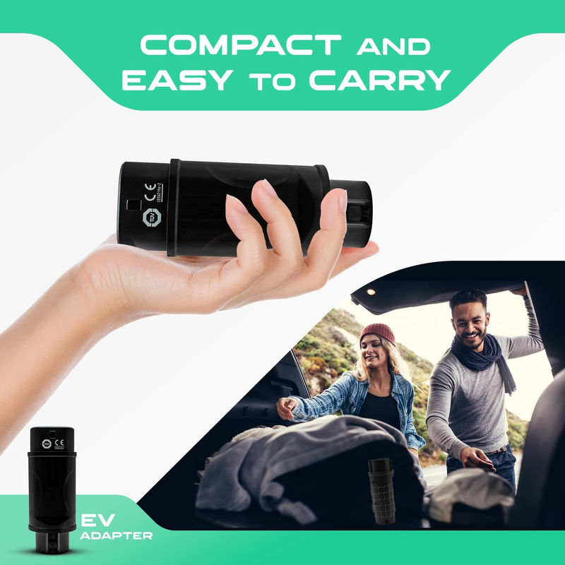 Adaptador para vehículos eléctricos Cargador de vehículos eléctricos SAE J1772 Tipo 1 a IEC 62196 Tipo 2 Compatible con conector de carga TIPO 1