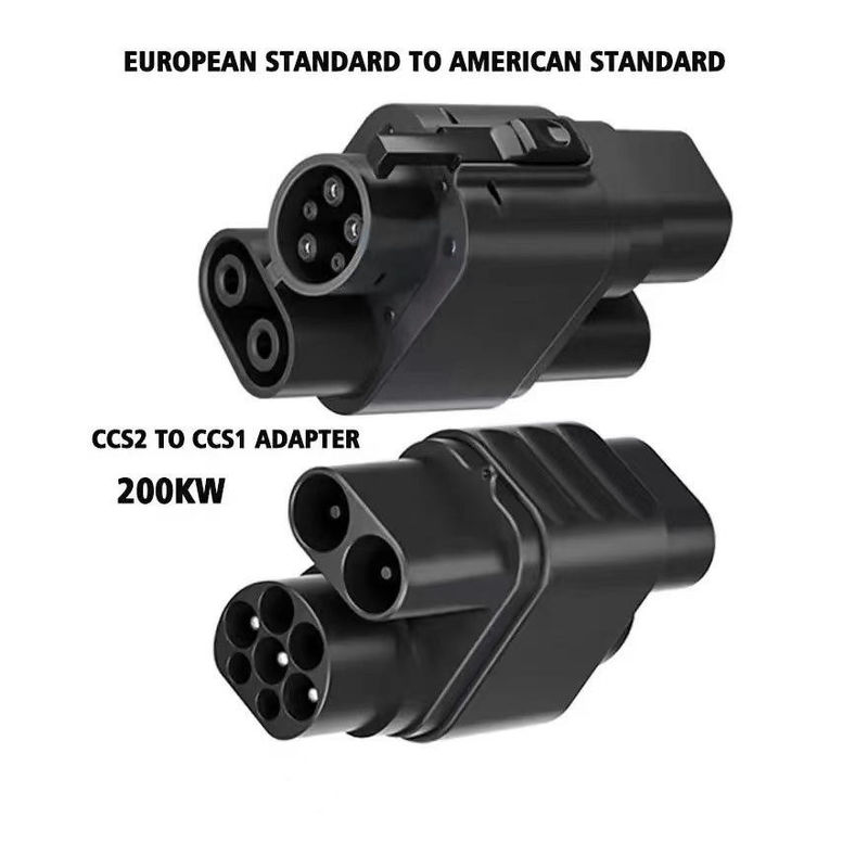 Adaptador de carga de corriente continua de 200 kW directo de fábrica CCS2 a CCS1 conector EV de carga rápida CCS2 a CCS1 Adaptador