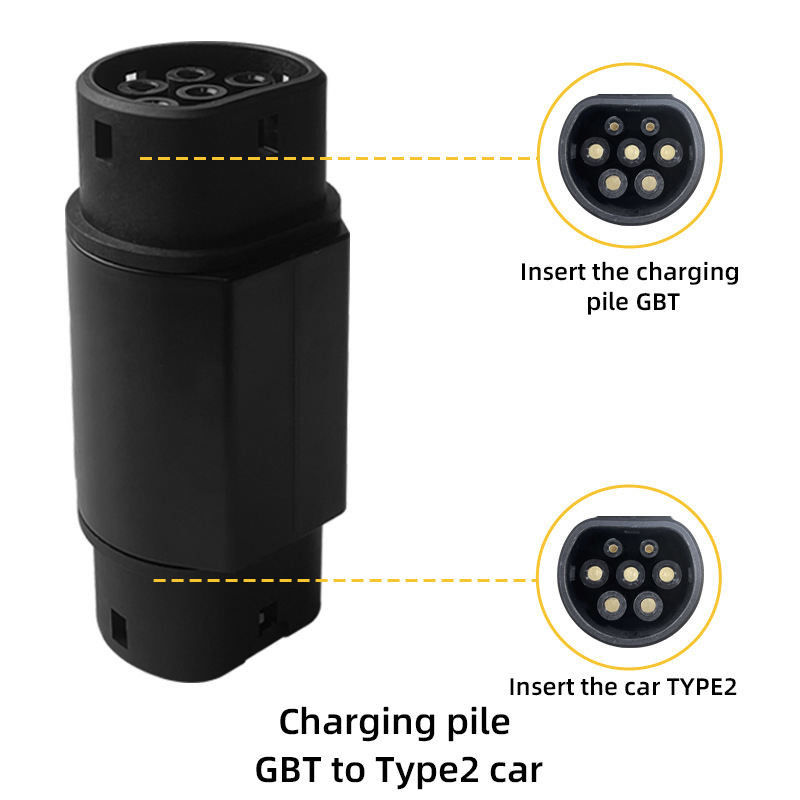 GBT al tipo 2 IEC 62196 Adaptador EV 200A max Ev Carga GBT al conector tipo 2